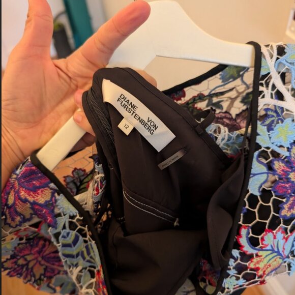 DIANE VON FURSTENBERG DVF Guipure Lace Sheath Midi Dress 12 - Picture 6 of 7